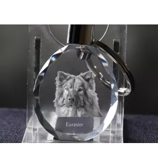 Eurasian, Eurasier - pendant with a photo of a dog, crystal key ring in a gift box, a unique gift by Art-Dog
