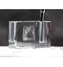Eurasian, Eurasier - Pen stand, crystal organiser with dog photo, unique desk decoration by Art-Dog brand