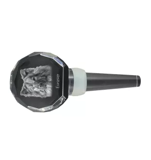 Eurasian, Eurasier - Crystal bottle stopper, unique wine stopper with photo, personalised gift for sommelier by Art-Dog brand