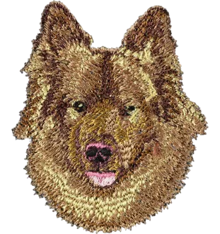 Eurasian, Eurasier - dog-shaped patch, embroidered patch, unique decoration for Art-Dog backpack