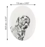 Fila Brasileiro - commemorative plaque with a photo of a dog, tombstone with a print, personalized oval plaque from the Art-Dog brand