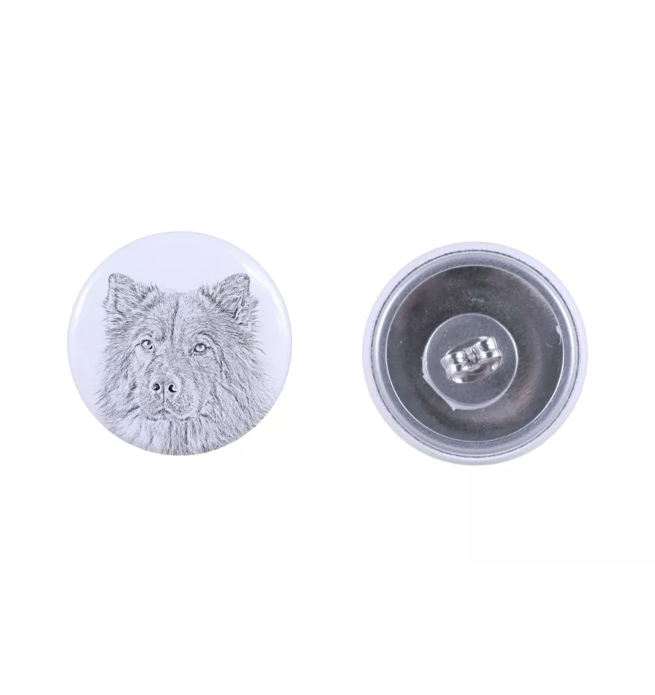 Eurasier - boucles d'oreilles uniques avec un chien, votre animal de compagnie sur un porte-clés, marque propre Art-Dog