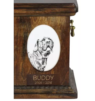 Fila Brasileiro, Brasilianischer Mastiff - Gedenktafel mit einem Foto eines Hundes, Grabplatte mit Druck, personalisierte ovale Platte der Marke Art-Dog