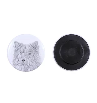 Eurasian, Eurasier - magnet with a dog's pupil, exceptionally light, strong magnet, handmade product by the Art-Dog brand