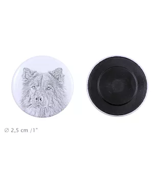 Eurasier - aimant avec un œil de chien, exceptionnellement léger, aimant puissant, produit fabriqué à la main par la marque Art-Dog