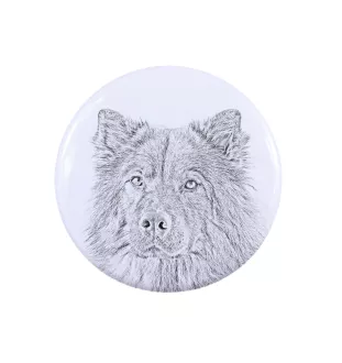 Eurasier przypinka z psem mała Art-Dog