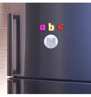 Eurasier Magnet mit einem Hundepfotenabdruck, außergewöhnlich leicht, starker Magnet, handgefertigtes Produkt der Marke Art-Dog