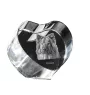 Eurasian, Eurasier - a photo of a dog in crystal, crystal heart, unique photo frame from the Art-Dog brand