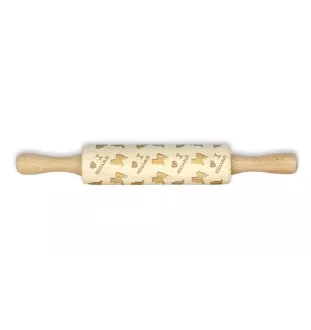 Eurasian, Eurasier - small rolling pin with a dog, patterned dough roller, gadget for ceramicists from the Art-Dog brand