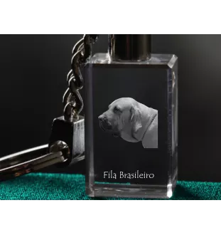 Fila Brasileiro - Porte-clés en cristal avec photo de chien, porte-clés lumineux, cadeau unique de la marque Art-Dog