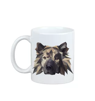 Eurasian, Eurasier - cup with a geometric dog image and the inscription Art-Dog