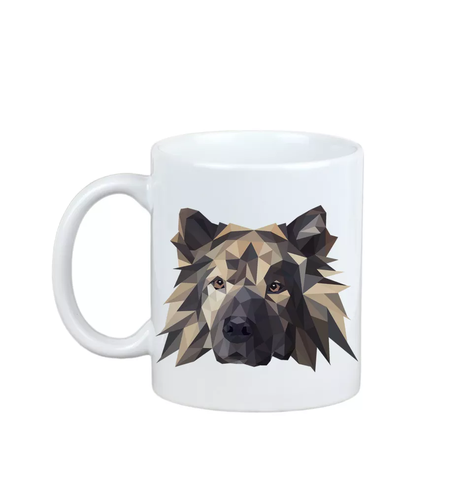 Eurasian, Eurasier - cup with a geometric dog image and the inscription Art-Dog