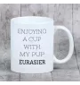 Eurasier - tasse avec une photo et un motif de chien géométrique Art-Dog