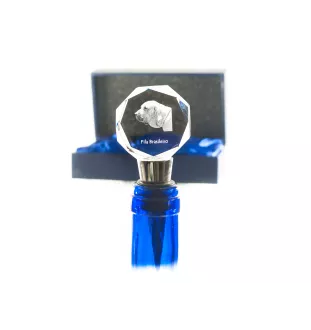 Fila Brasileiro - Bottle stopper, crystal wine stopper with photo, personalised gift for bartender by Art-Dog brand