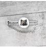 Eurasian, Eurasier - geometric tie clip with a picture and inscription from Art-Dog