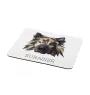 Eurasier - geometrisches Mauspad mit Bild und Aufschrift von Art-Dog