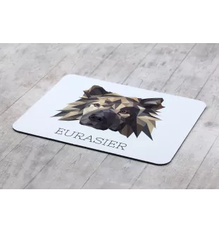 Eurasier - tapis de souris géométrique avec photo et inscription Art-Dog