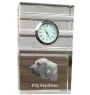 Fila Brasileiro - une horloge en verre avec une photo, une photo de chien dans un cristal, une horloge de bureau personnalisée de la marque Art-Dog