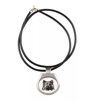Eurasier - collier avec une photo et un motif géométrique de la marque Art-Dog