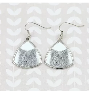 Eurasier - boucles d'oreilles avec chien, boucles d'oreilles pendantes avec photo, bijoux personnalisés avec impression de la marque Art-Dog