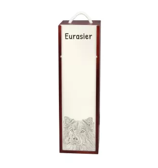 Eurasier - Weinbox mit Hund, Alkoholbox mit Grafik, personalisierte Geschenkbox der Marke Art-Dog