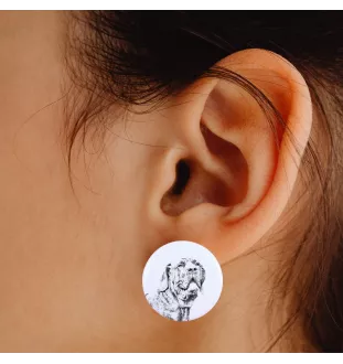 Fila Brasileiro - boucles d'oreilles uniques avec un chien, votre animal de compagnie sur un porte-clés, marque propre Art-Dog