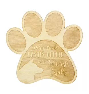 Spitz finlandais - Sous-verre mug, sous-verre gravé avec chien, cadeau pour amoureux des chiens par la marque Art-Dog