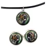 Fila Brasileiro - jewelry with your photo box, set of necklace and earrings, personalized products from the Art-Dog brand
