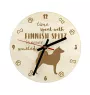 Finnish Spitz, Finnish Hunting Dog, Finnish Spets - clock with a dog, wooden clock, wall clock for dog lovers, clock for desk and shelf, Art-Dog