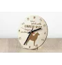 Finnish Spitz, Finnish Hunting Dog, Finnish Spets - clock with a dog, wooden clock, wall clock for dog lovers, clock for desk and shelf, Art-Dog