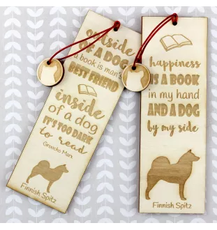 Spitz finlandais - marque-page pour livre avec chien, marque-page personnalisé, accessoire canin pour les lecteurs de la marque Art-Dog