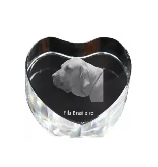 Fila Brasileiro serce kryształowe z psem Art-Dog
