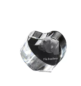 Fila Brasileiro serce kryształowe z psem Art-Dog