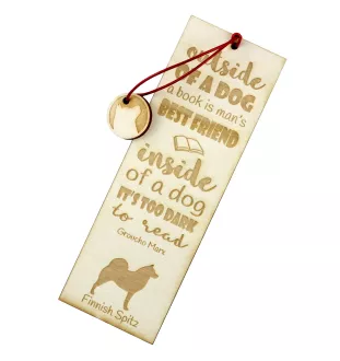 Finnischer Spitz, Finnen-Spitz, Karelo-Finnische Laika - Lesezeichen mit Hund, personalisiertes Lesezeichen, Geschenk für Bücherwurm von der Marke Art-Dog