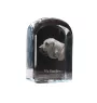 Fila Brasileiro - crystal cube with a photo, photo of a dog in crystal, cubic paperweight from Art-Dog brand