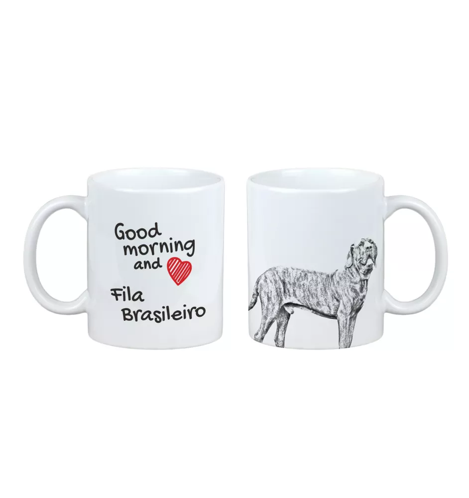 Fila Brasileiro - cup with a dog, cup with a photo, personalized gift from the Art-Dog brand
