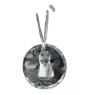 Fox Terrier Smooth - crystal bauble with a photo, dog photo in crystal, personalized Christmas tree ornament by Art-Dog brand