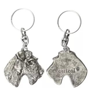 Fox Terrier Wire - Silver-plated dog pendant, handbag decoration, backpack pendant by Art-Dog brand