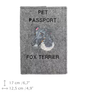 Fox Terrier Glatthaar, Foxterrier - Hundepassetui, Dokumententasche, Geschenk für den Reisenden von der Marke Art-Dog