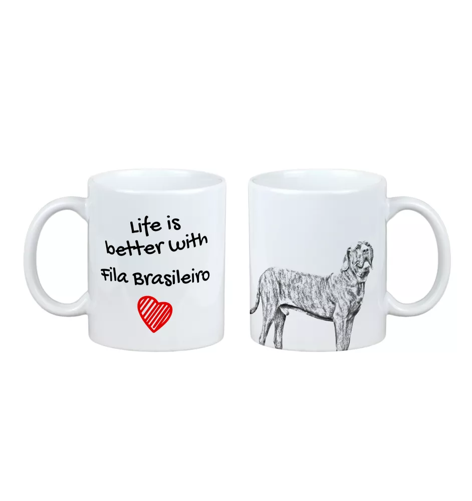 Fila Brasileiro, Brasilianischer Mastiff - Tasse mit Hund, Tasse mit Bild, personalisiertes Geschenk der Marke Art-Dog