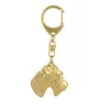 Fox Terrier Wire - Gilded key ring with dog, handbag decoration, luxury accessory by Art-Dog brand