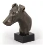 Fox-terrier à poil lisse - Statue de chien, buste sur socle en pierre, sculpture, trophée pour exposition canine par la marque Art-Dog