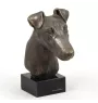 Fox-terrier à poil lisse - Statue de chien, buste sur socle en pierre, sculpture, trophée pour exposition canine par la marque Art-Dog