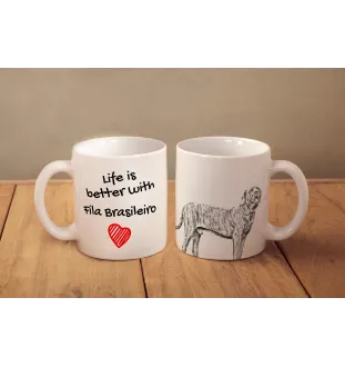 Fila Brasileiro, Brasilianischer Mastiff - Tasse mit Hund, Tasse mit Bild, personalisiertes Geschenk der Marke Art-Dog