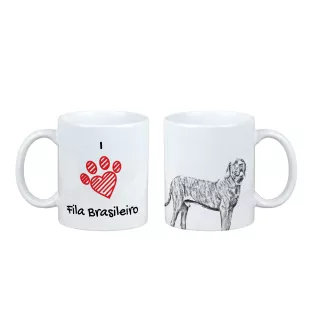 Fila Brasileiro - cup with a dog, cute cup with graphics, a gift with your photo from the Art-Dog brand