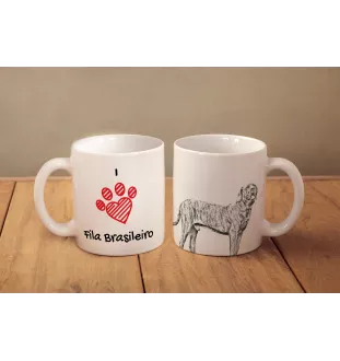 Fila Brasileiro - cup with a dog, cute cup with graphics, a gift with your photo from the Art-Dog brand
