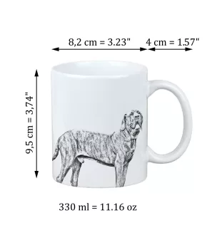 Fila Brasileiro, Brasilianischer Mastiff - Tasse mit Hund, fröhliche Tasse für Hundeliebhaber, personalisiertes Geschenk der Marke Art-Dog