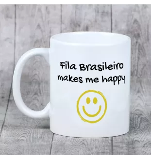 Fila Brasileiro, Brasilianischer Mastiff - Tasse mit Hund, fröhliche Tasse für Hundeliebhaber, personalisiertes Geschenk der Marke Art-Dog