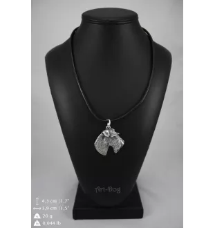 Fox-terrier à poil dur - collier avec un chien, pendentif en plaqué argent pour les fans de chiens, bijoux uniques de la marque Art-Dog