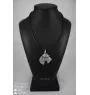 Fox-terrier à poil dur - collier avec un chien, pendentif en plaqué argent pour les fans de chiens, bijoux uniques de la marque Art-Dog